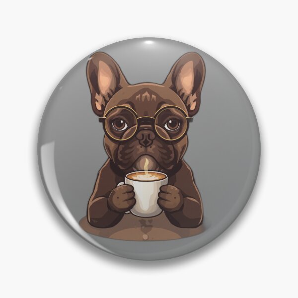 Item preview, French Bulldog Coffee Lover – Cute Frenchie with Latte designed and sold by RobertArt08.