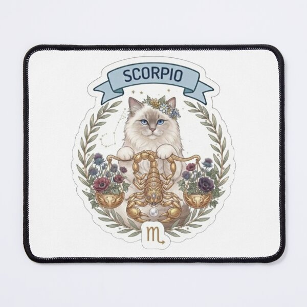 Item preview, Cute Scorpio Cat Zodiac Sign Astrological Aesthetic designed and sold by PetalsPaws.