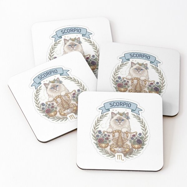 Item preview, Cute Scorpio Cat Zodiac Sign Astrological Aesthetic designed and sold by PetalsPaws.