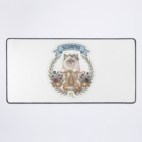 Item preview, Cute Scorpio Cat Zodiac Sign Astrological Aesthetic designed and sold by PetalsPaws.