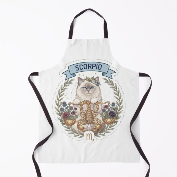 Item preview, Cute Scorpio Cat Zodiac Sign Astrological Aesthetic designed and sold by PetalsPaws.