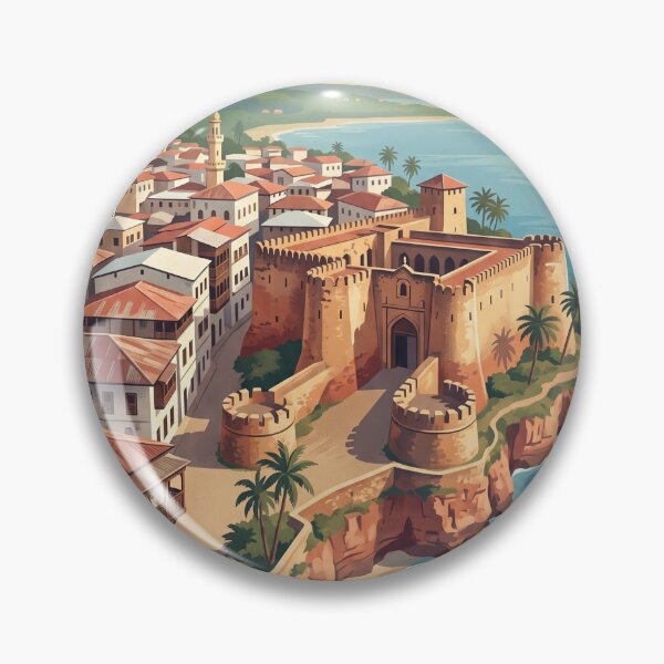 Item preview, Mombasa Kenya Vintage Travel Art – Fort Jesus & Swahili Coast designed and sold by Bomax121.