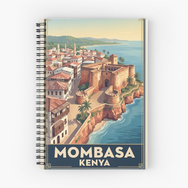 Item preview, Mombasa Kenya Vintage Travel Art – Fort Jesus & Swahili Coast designed and sold by Bomax121.