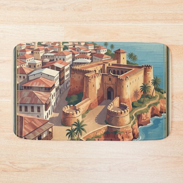 Item preview, Mombasa Kenya Vintage Travel Art – Fort Jesus & Swahili Coast designed and sold by Bomax121.