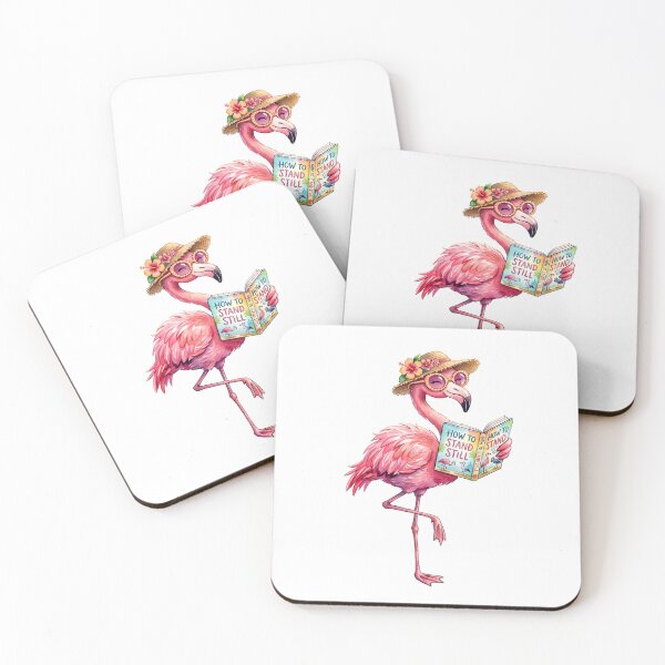 Item preview, Funny Reading Flamingo - How to stand still designed and sold by VortexOfFlorida.