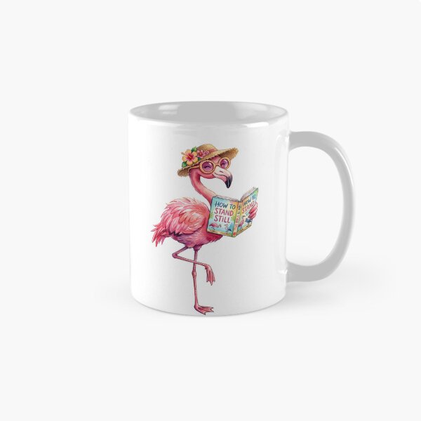 Item preview, Funny Reading Flamingo - How to stand still designed and sold by VortexOfFlorida.