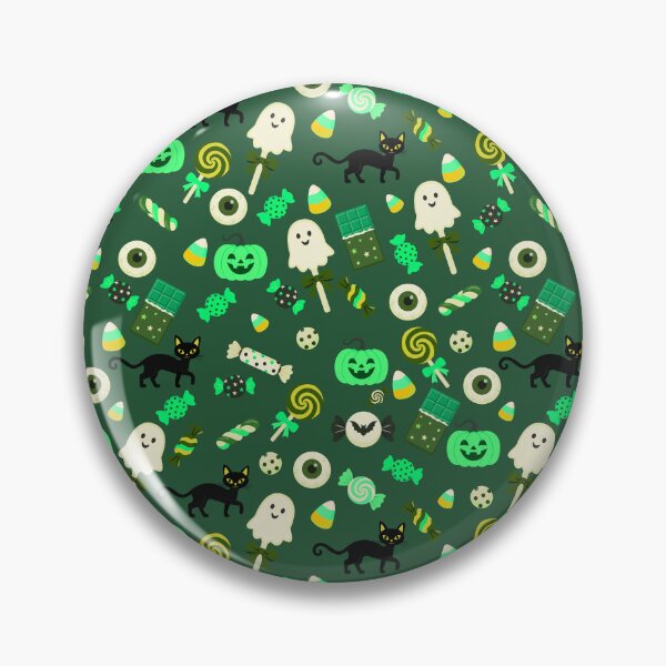 Item preview, Trick or Treat Sweets – Cute Halloween Candy & Black Cat Pattern | Green designed and sold by Frohyou.