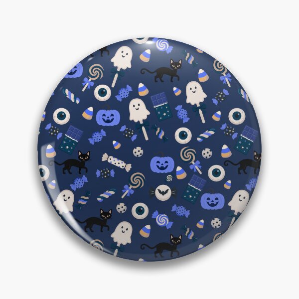 Item preview, Trick or Treat Sweets – Cute Halloween Candy & Black Cat Pattern | Blue designed and sold by Frohyou.