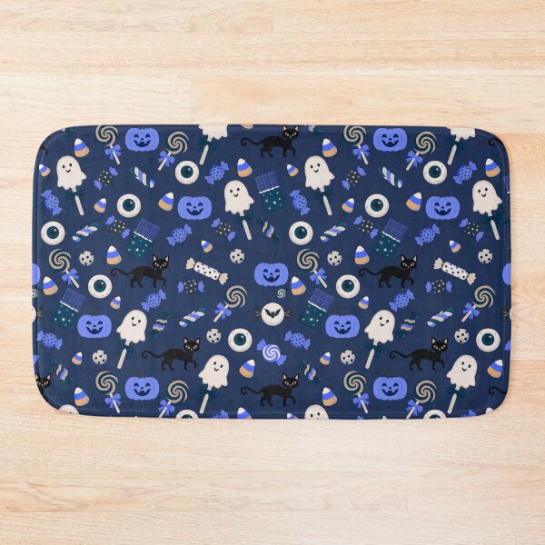 Item preview, Trick or Treat Sweets – Cute Halloween Candy & Black Cat Pattern | Blue designed and sold by Frohyou.