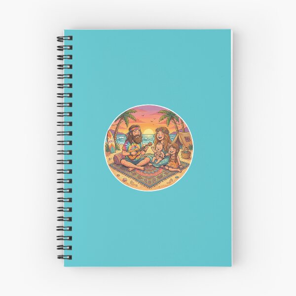 Item preview, Hippie Family at the Beach at Sunset designed and sold by FootprintofLove.