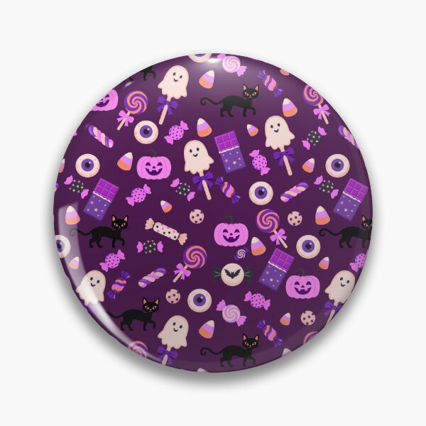 Item preview, Trick or Treat Sweets – Cute Halloween Candy & Black Cat Pattern | Purple designed and sold by Frohyou.