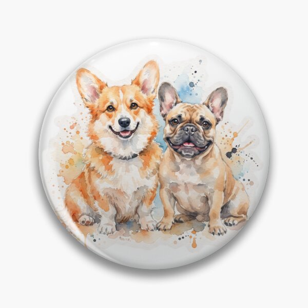 Item preview, Adorable Corgi butts and Frenchie vibes Painting designed and sold by Rohit Naik.