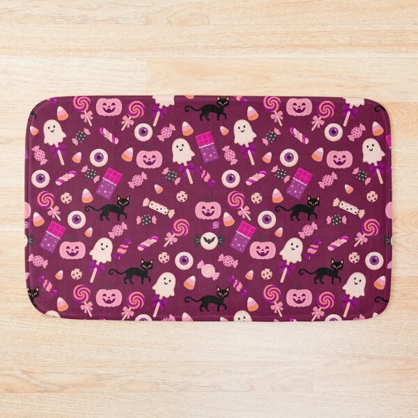 Item preview, Trick or Treat Sweets – Cute Halloween Candy & Black Cat Pattern | Pink designed and sold by Frohyou.