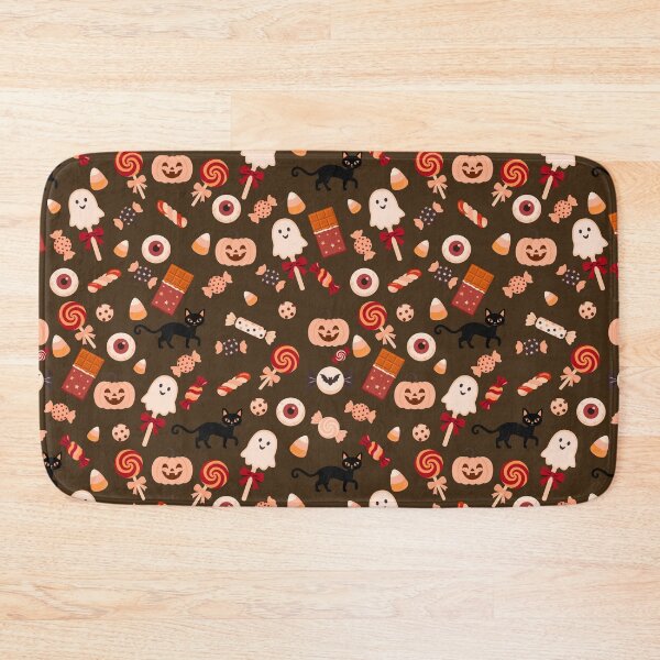 Item preview, Trick or Treat Sweets – Cute Halloween Candy & Black Cat Pattern | Brown designed and sold by Frohyou.
