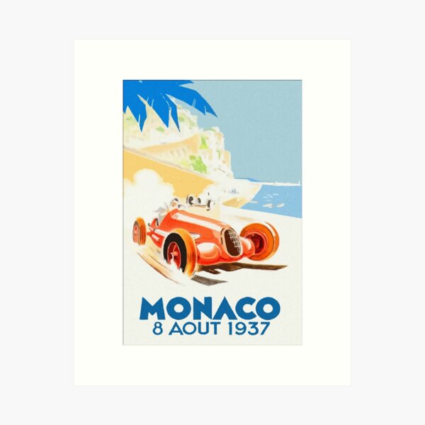 Grand Prix Monaco 1937 Art Print