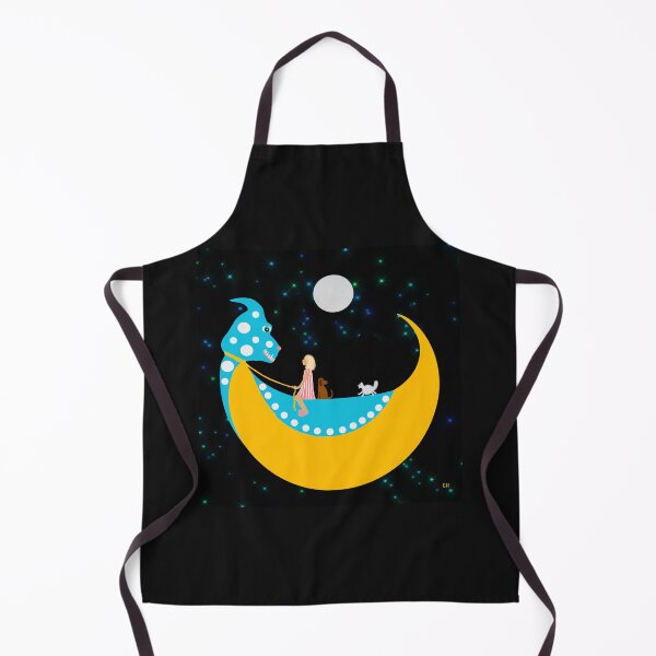 Item preview, Girl and Animals on a Crescent Moon designed and sold by Elaine M Hayward .