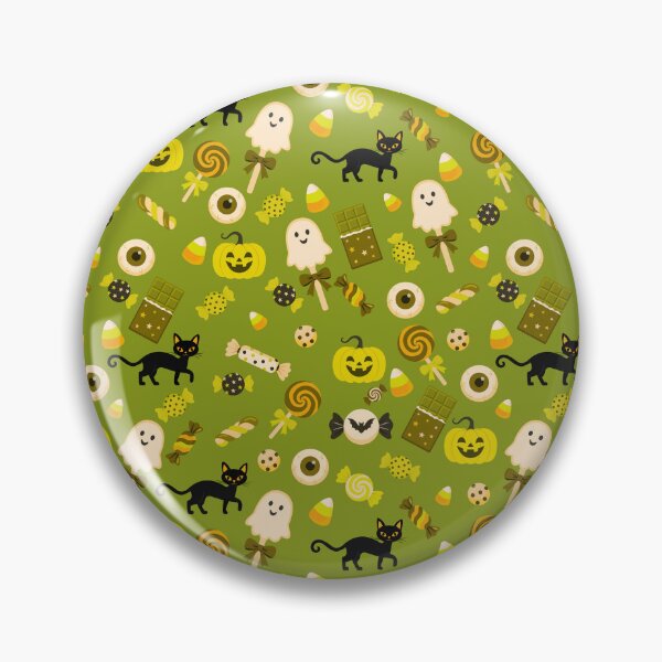 Item preview, Trick or Treat Sweets – Cute Halloween Candy & Black Cat Pattern | Chartreuse designed and sold by Frohyou.