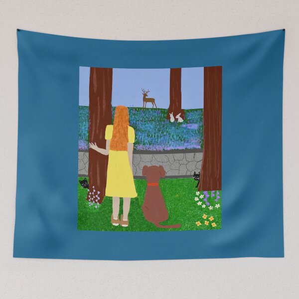 Item preview, Woman and Dog in Forest Scene designed and sold by Elaine M Hayward .