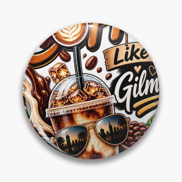 Item preview, I Drink Coffee Like A Gilmore Iced Latte Art designed and sold by FlatInkStudio.
