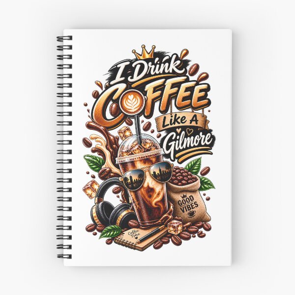 Item preview, I Drink Coffee Like A Gilmore Iced Latte Art designed and sold by FlatInkStudio.