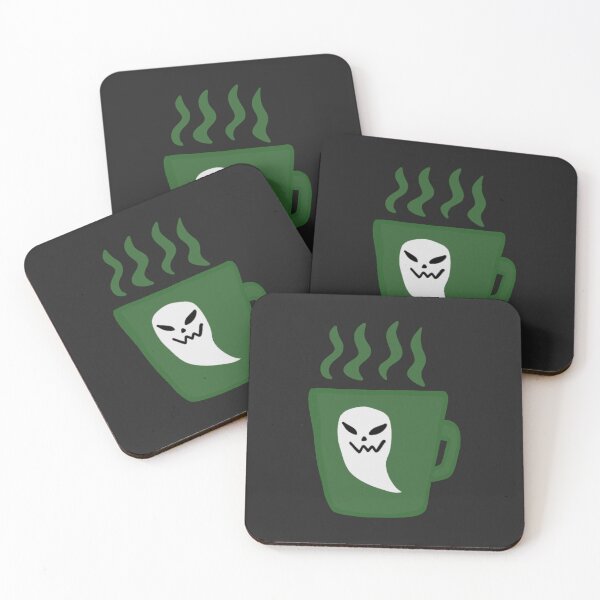 Item preview, Hand drawn spooky Green cup with white ghost Halloween  designed and sold by Tanapan2529.