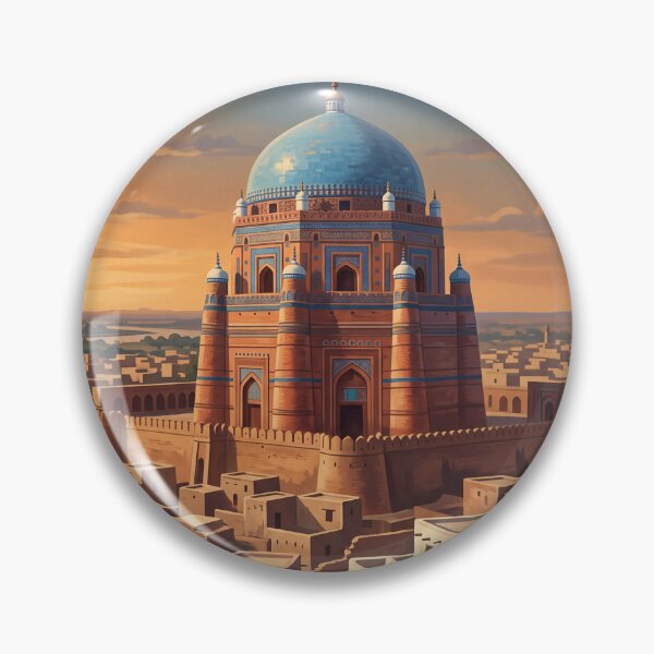 Item preview, Multan Pakistan Vintage Travel Art – City of Saints & Shrine Domes designed and sold by Bomax121.