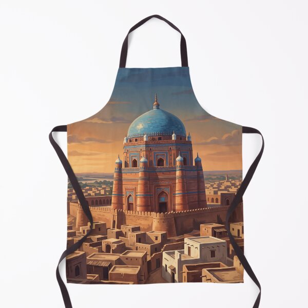 Item preview, Multan Pakistan Vintage Travel Art – City of Saints & Shrine Domes designed and sold by Bomax121.