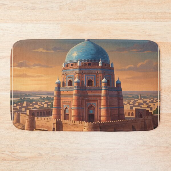 Item preview, Multan Pakistan Vintage Travel Art – City of Saints & Shrine Domes designed and sold by Bomax121.