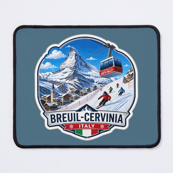 Item preview, Cervinia Italy Italia Ski Skiing Italian Alps Sticker TShirt 04 designed and sold by OuterShellUK.