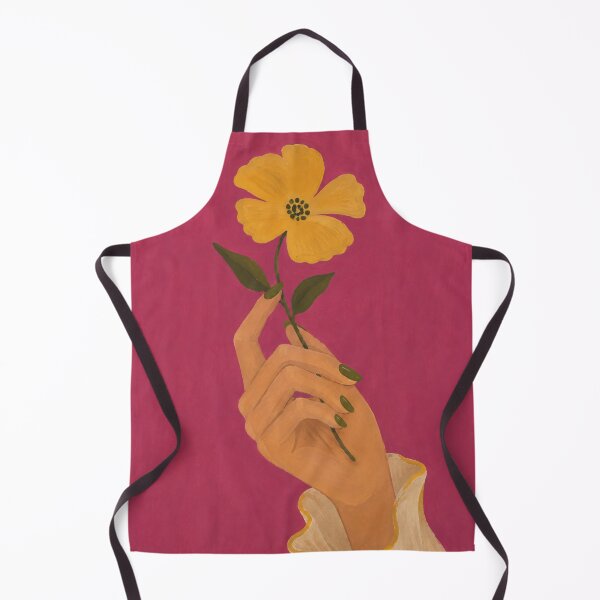 Item preview, Boho Yellow Flower Painting Bold Magenta Background Floral Art designed and sold by Jozefin's Studio.