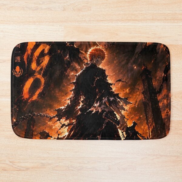 Item preview, Dark Flame Warrior – Orange Fire Anime-Inspired Battle Art designed and sold by Dyan4.