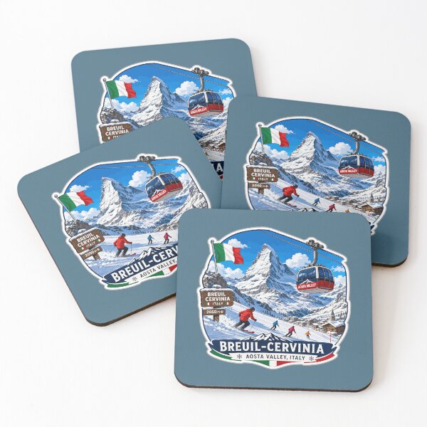Item preview, Cervinia Italy Italia Ski Skiing Italian Alps Sticker TShirt 05 designed and sold by OuterShellUK.