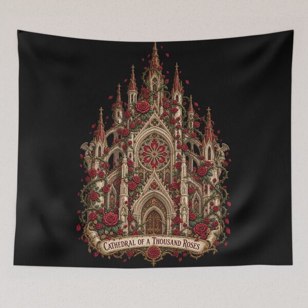 Item preview, Gothic Cathedral of a Thousand Roses – Dark Romantic Floral Architecture designed and sold by Emoji Emblems.
