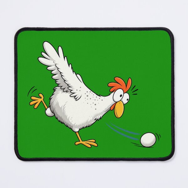 Item preview, Shocked Chicken Shoots Egg - Funny Farm Cartoon & Crazy Hen Humor designed and sold by SVox.