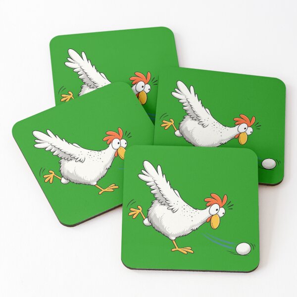 Item preview, Shocked Chicken Shoots Egg - Funny Farm Cartoon & Crazy Hen Humor designed and sold by SVox.
