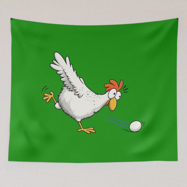 Item preview, Shocked Chicken Shoots Egg - Funny Farm Cartoon & Crazy Hen Humor designed and sold by SVox.