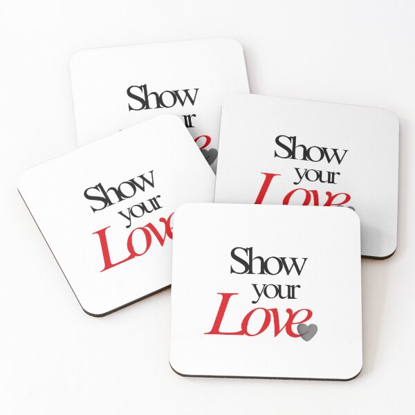 Item preview, Show Your Love Typography Art with Red and Black Text designed and sold by serotonin75114.
