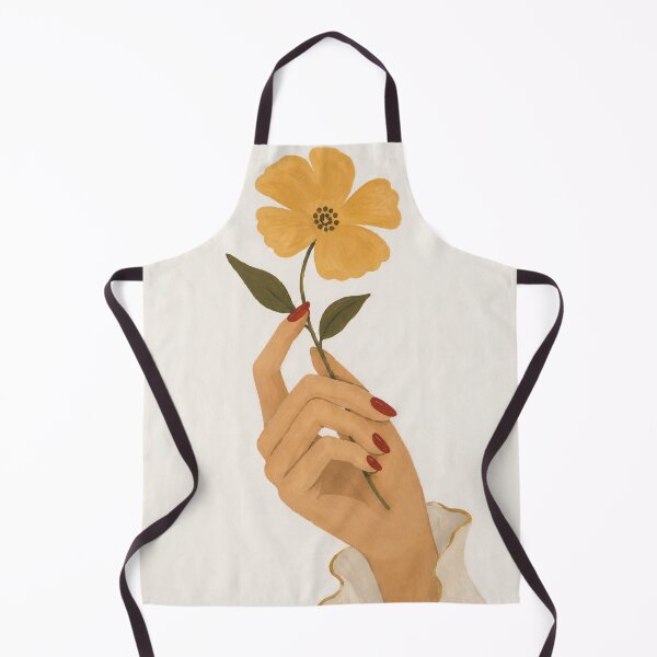 Item preview, Hand Holding Yellow Flower Minimalist Boho Illustration designed and sold by Jozefin's Studio.