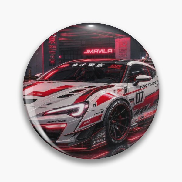 Item preview, White and Red Cyberpunk Hypercar | Anime Girl & JDM Tuning designed and sold by JMAVILA ART.