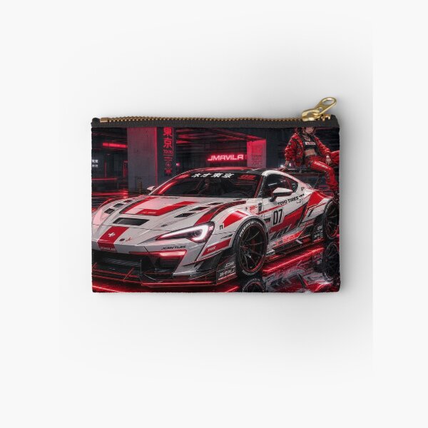 Item preview, White and Red Cyberpunk Hypercar | Anime Girl & JDM Tuning designed and sold by JMAVILA ART.