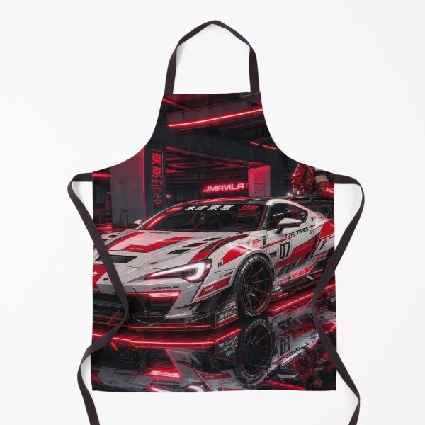 Item preview, White and Red Cyberpunk Hypercar | Anime Girl & JDM Tuning designed and sold by JMAVILA ART.