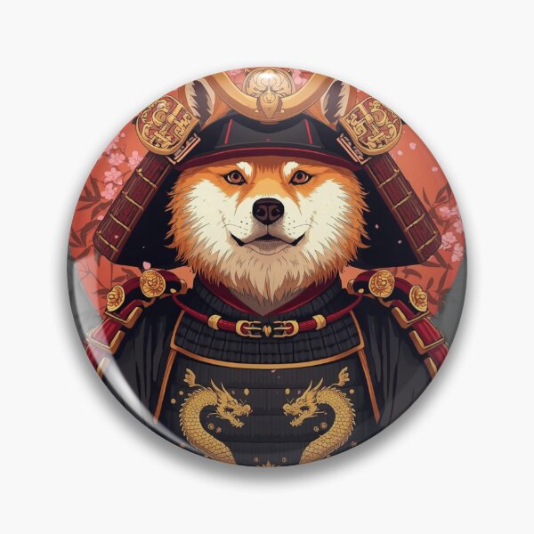 Item preview, Legendary Shiba Inu Samurai – Japanese Warrior Dog Art designed and sold by RobertArt08.