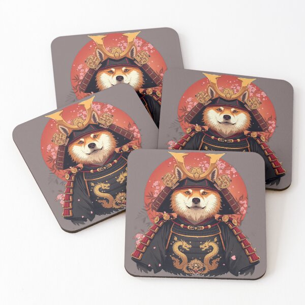 Item preview, Legendary Shiba Inu Samurai – Japanese Warrior Dog Art designed and sold by RobertArt08.