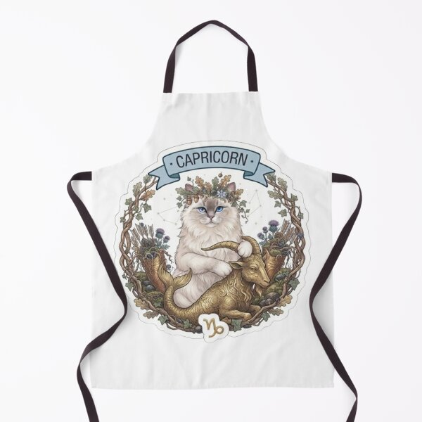 Item preview, Cute Capricorn Cat Zodiac Sign Astrological Aesthetic designed and sold by PetalsPaws.