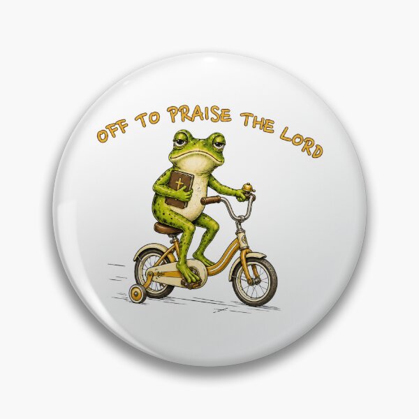 Item preview,  The Lord Frog Riding Bike Bible Vintage Graphic designed and sold by Derekquie.