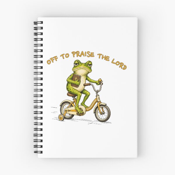 Item preview,  The Lord Frog Riding Bike Bible Vintage Graphic designed and sold by Derekquie.