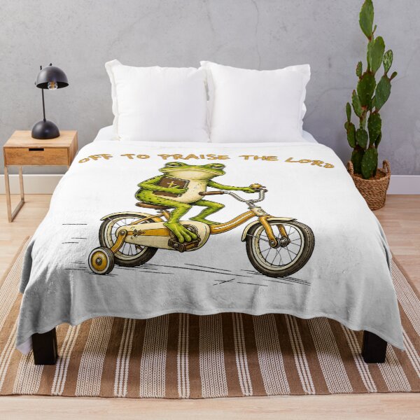 Item preview, The Lord Frog Riding Bike Bible Vintage Graphic designed and sold by Derekquie.