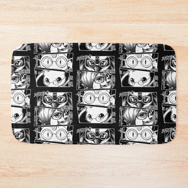 Item preview, Black Manga Glasses Panel Art: Luca, Garden, Meow & New designed and sold by CuteKats.