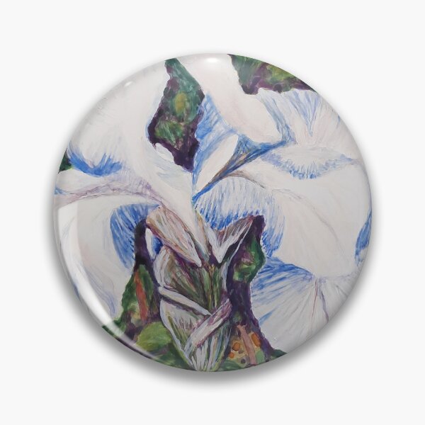 Item preview, White and Blue Bearded Iris designed and sold by LymphomaLass.