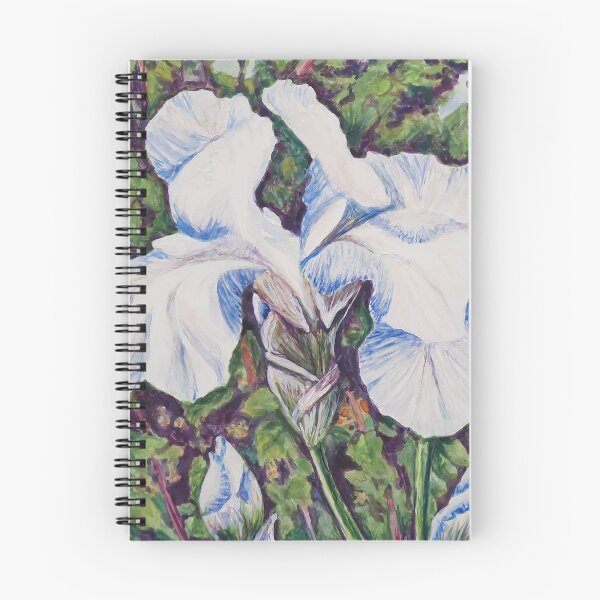 Item preview, White and Blue Bearded Iris designed and sold by LymphomaLass.